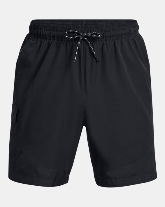 Men's UA RUSH™ Woven Cargo Shorts in Black image number 6